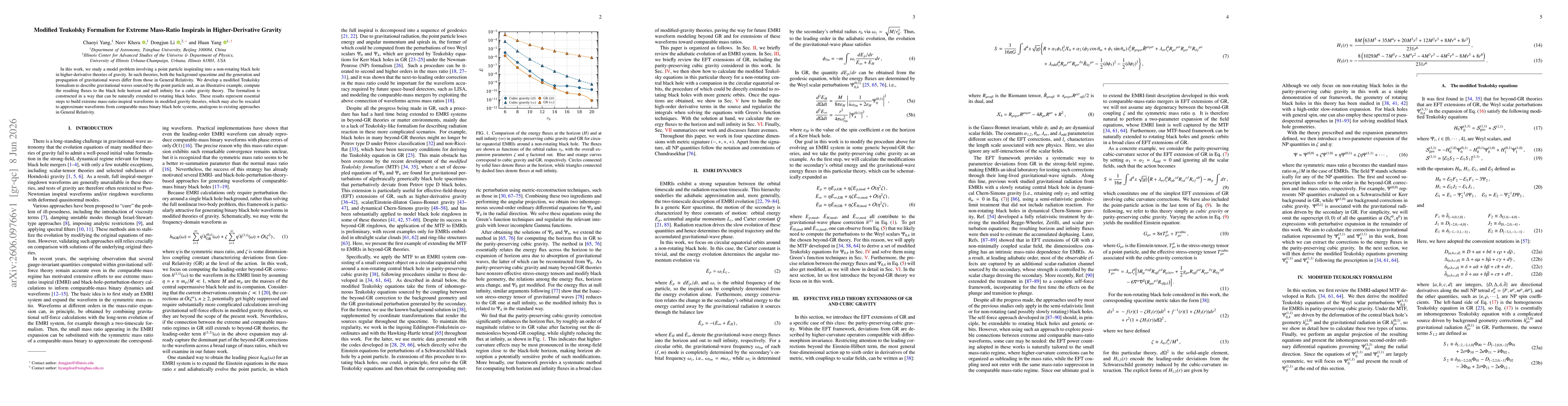 Thumbnail for Modified Teukolsky Formalism for Extreme Mass-Ratio Inspirals in Higher-Derivative Gravity