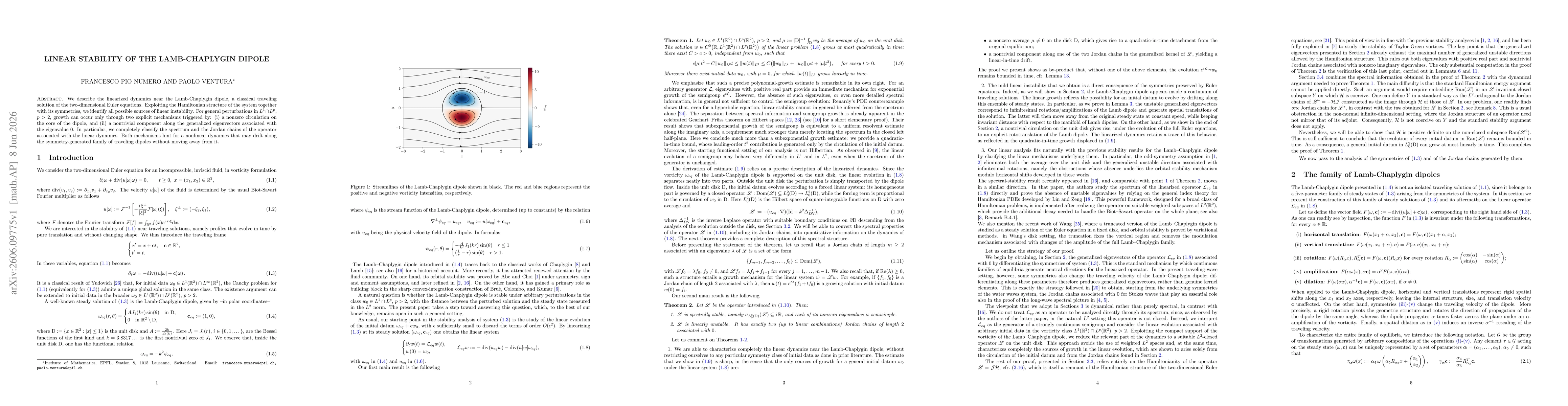 Thumbnail for Linear Stability of the Lamb-Chaplygin Dipole