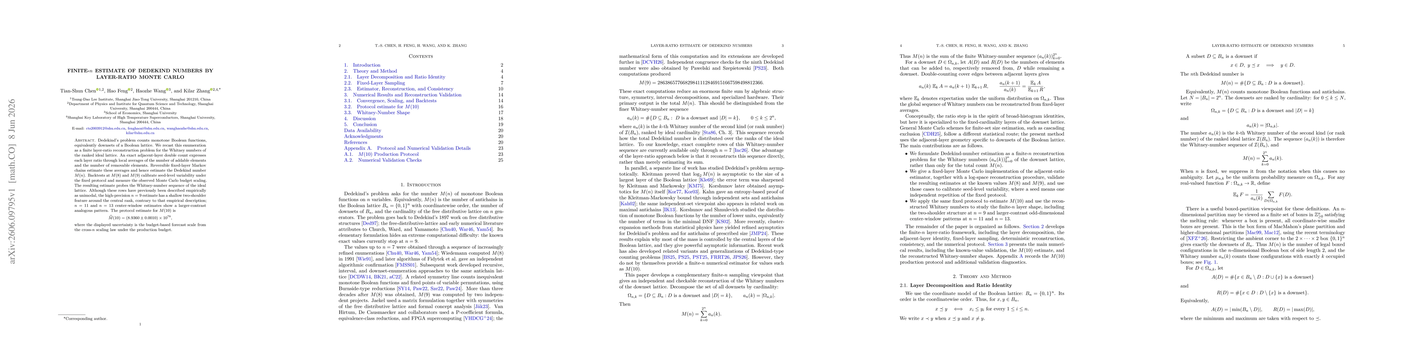 Thumbnail for Finite-n Estimate of Dedekind Numbers by Layer-Ratio Monte Carlo
