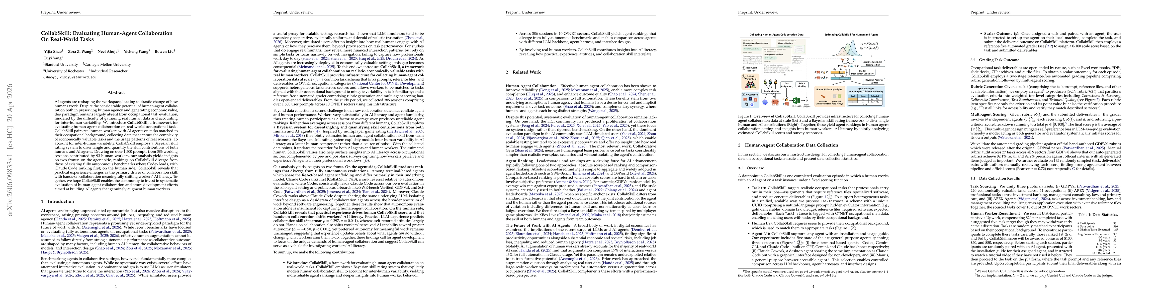 Thumbnail for CollabSkill: Evaluating Human-Agent Collaboration On Real-World Tasks