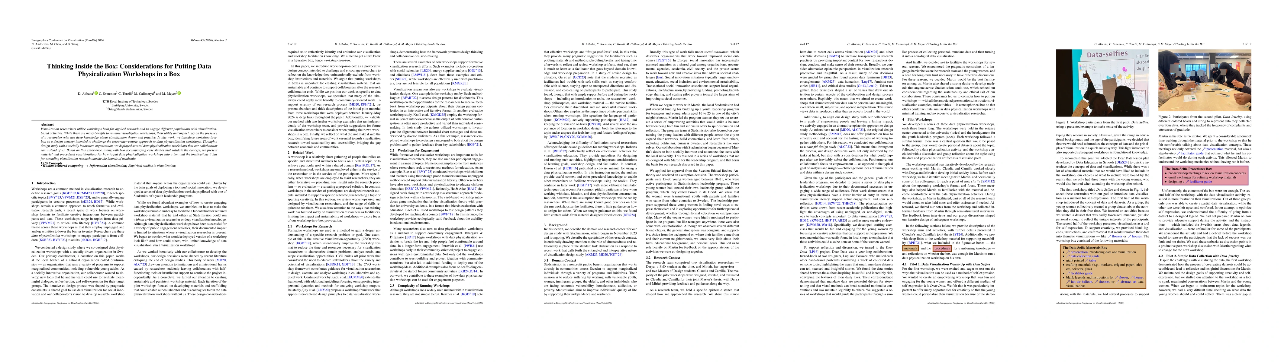 Thumbnail for Thinking Inside the Box: Considerations for Putting Data Physicalization Workshops in a Box