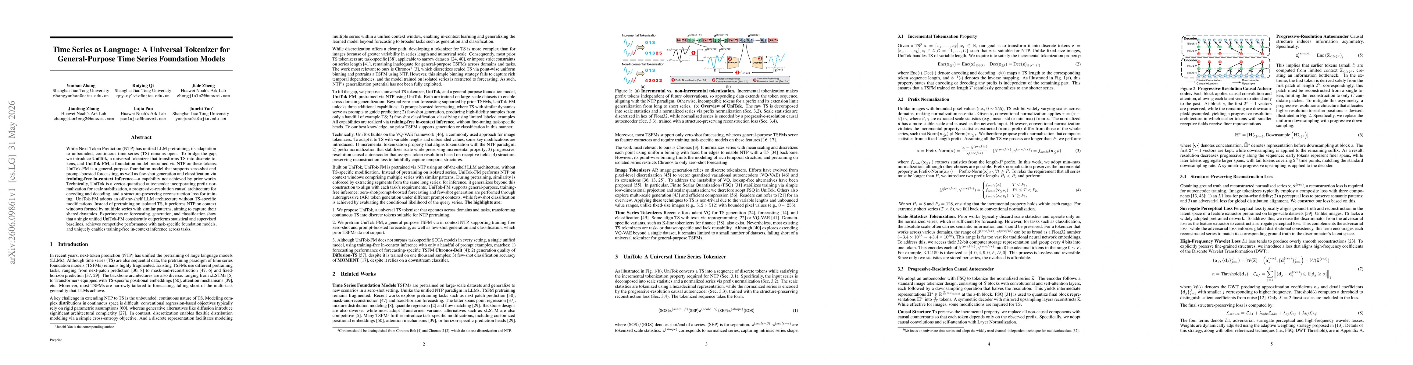 Thumbnail for Time Series as Language: A Universal Tokenizer for General-Purpose Time Series Foundation Models