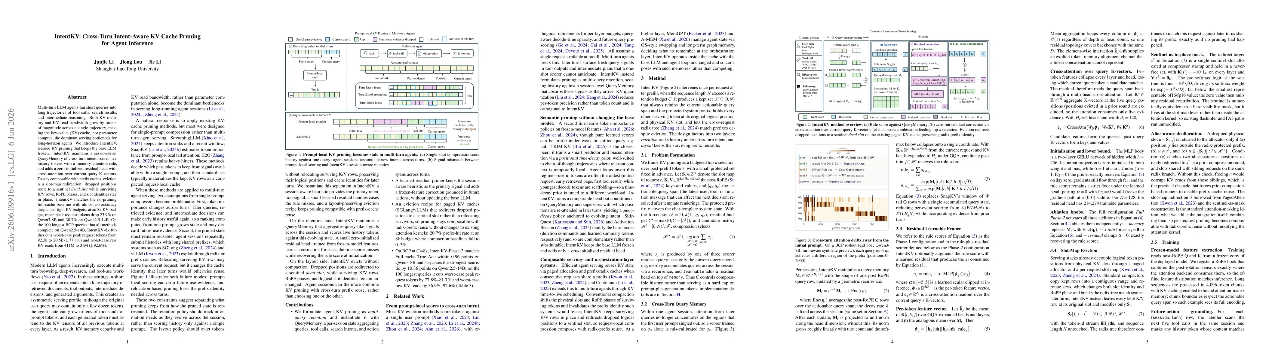Thumbnail for IntentKV: Cross-Turn Intent-Aware KV Cache Pruning for Agent Inference