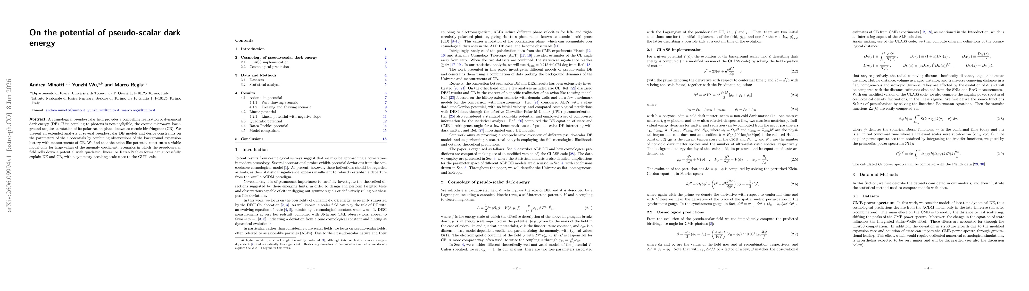 Thumbnail for On the potential of pseudo-scalar dark energy