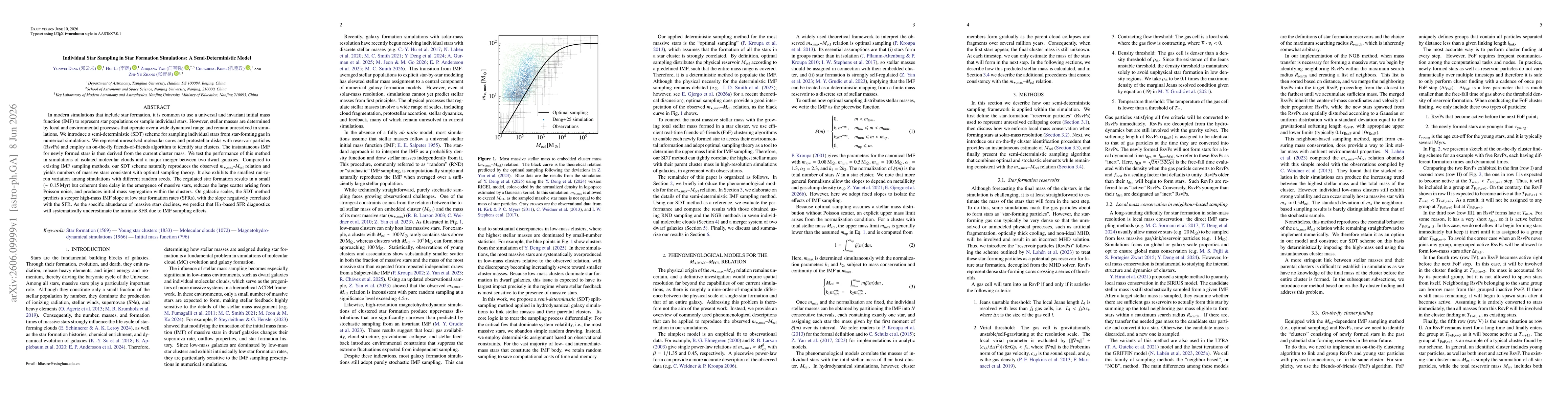 Thumbnail for Individual Star Sampling in Star Formation Simulations: A Semi-Deterministic Model