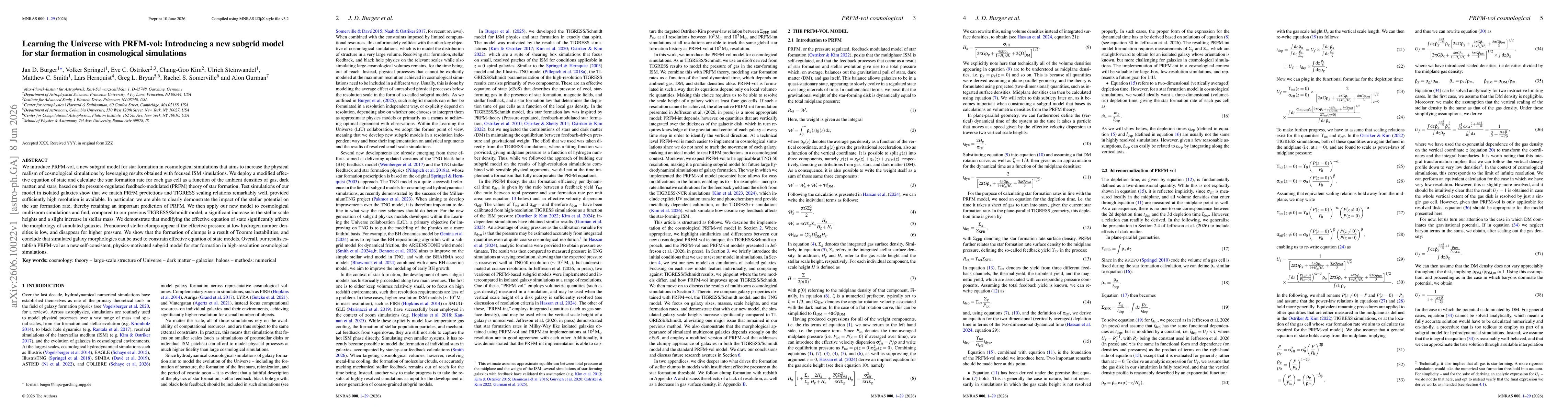 Thumbnail for Learning the Universe with PRFM-vol: Introducing a new subgrid model for star formation in cosmological simulations