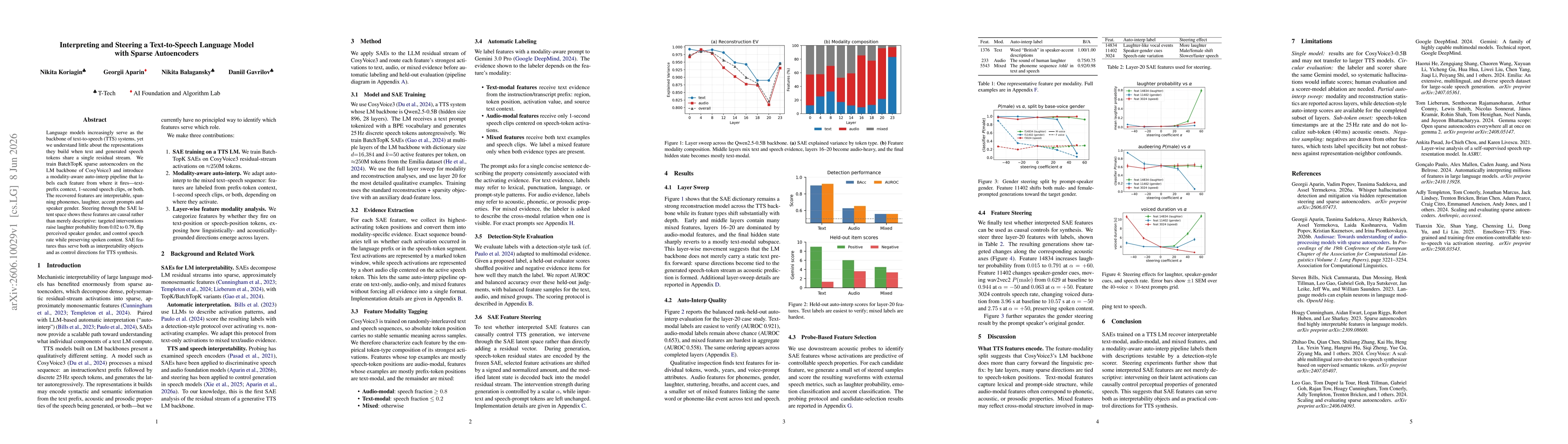 Thumbnail for Interpreting and Steering a Text-to-Speech Language Model with Sparse Autoencoders