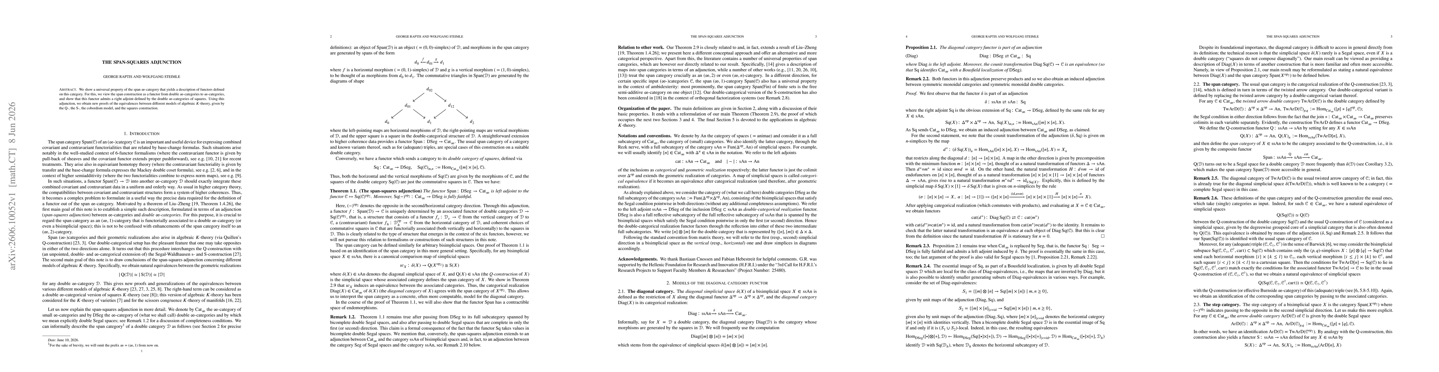Thumbnail for The span-squares adjunction