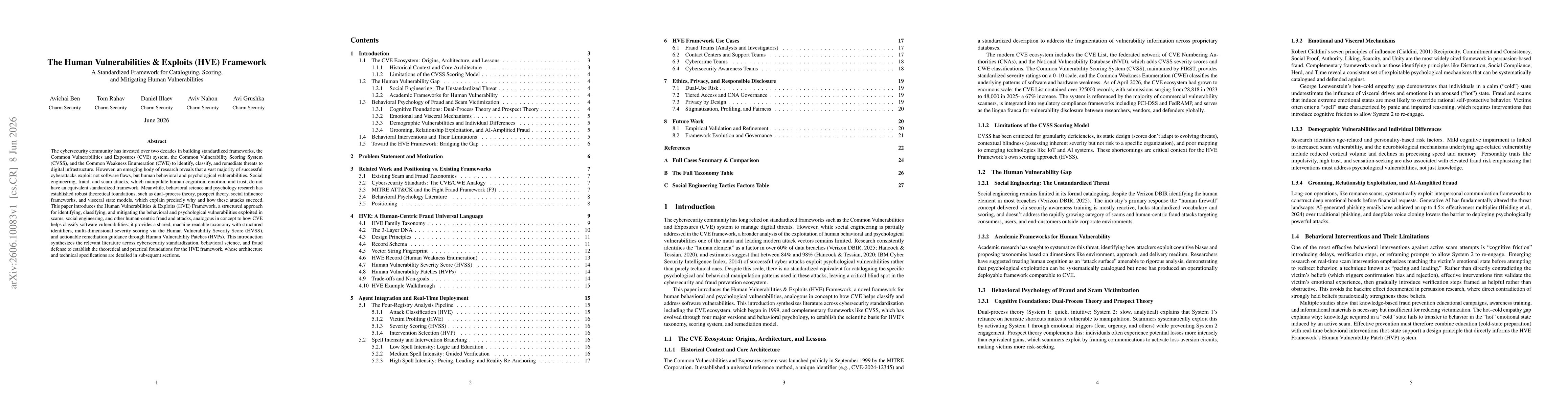 Thumbnail for The Human Vulnerabilities & Exploits (HVE) Framework