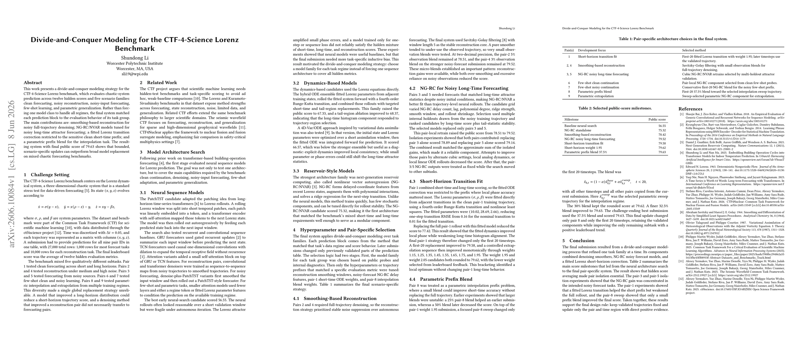 Thumbnail for Divide-and-Conquer Modeling for the CTF-4-Science Lorenz Benchmark
