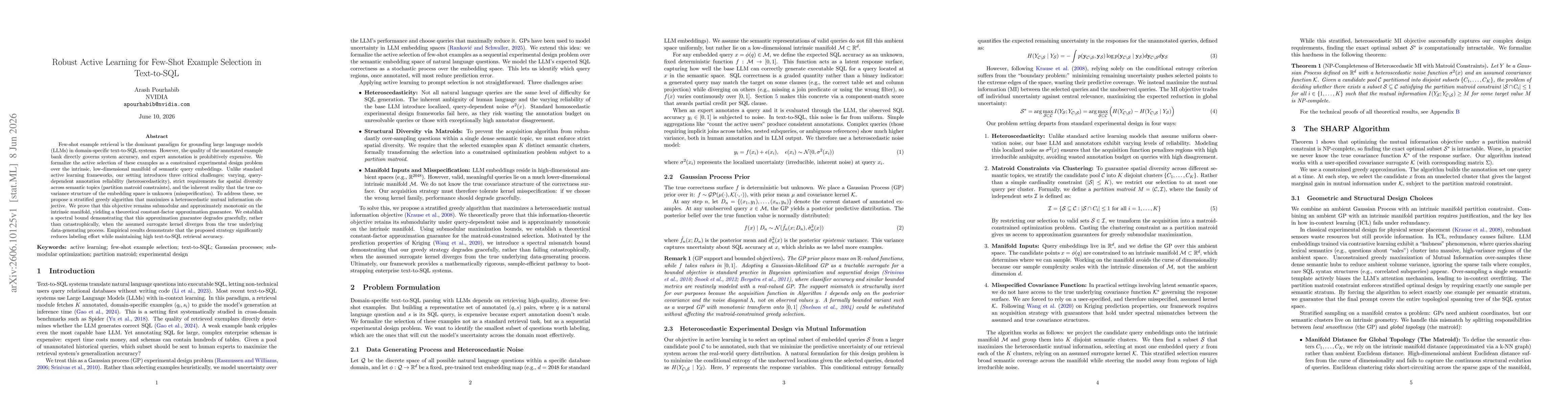 Thumbnail for Robust Active Learning for Few-Shot Example Selection in Text-to-SQL
