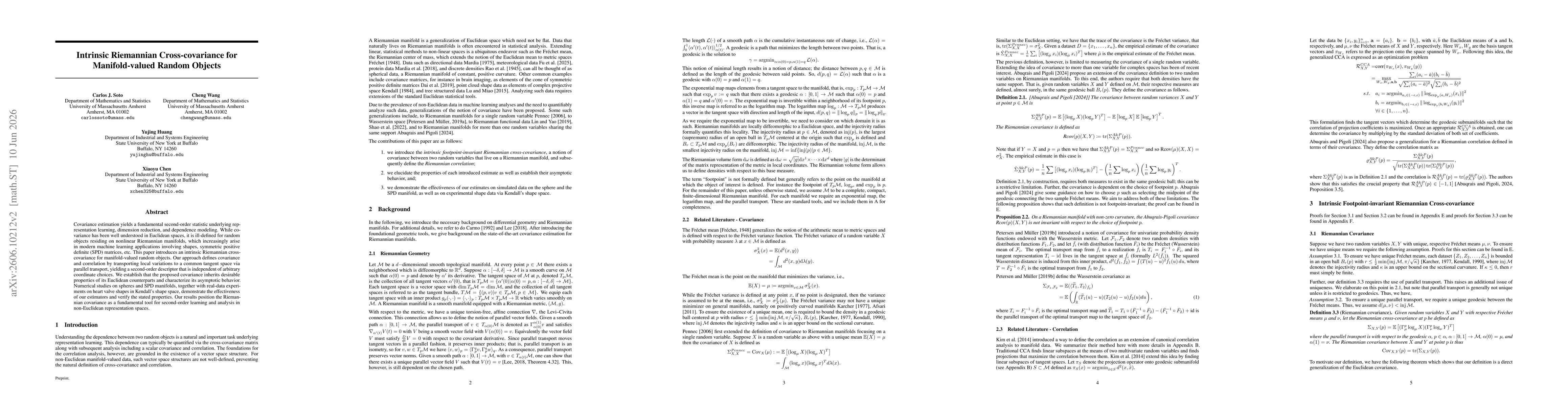 Thumbnail for Intrinsic Footpoint-invariant Riemannian Cross-covariance