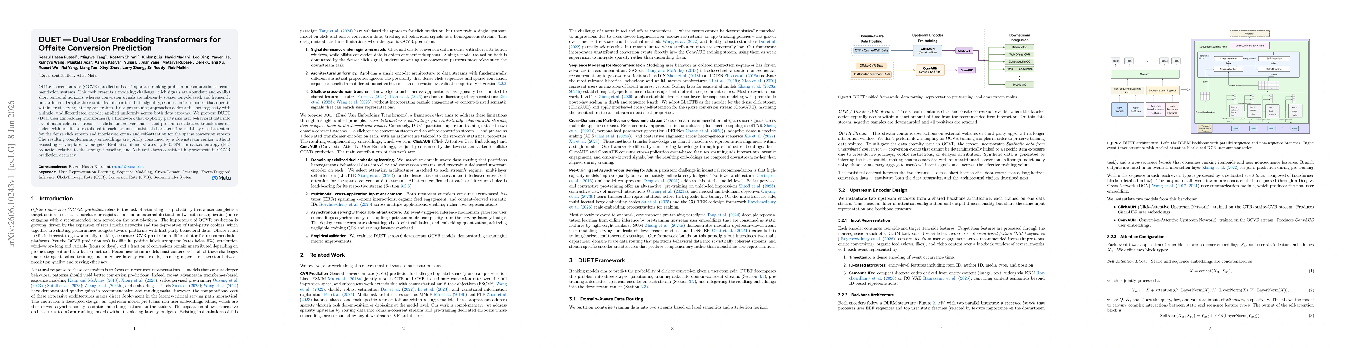 Thumbnail for DUET -- Dual User Embedding Transformers for Offsite Conversion Prediction