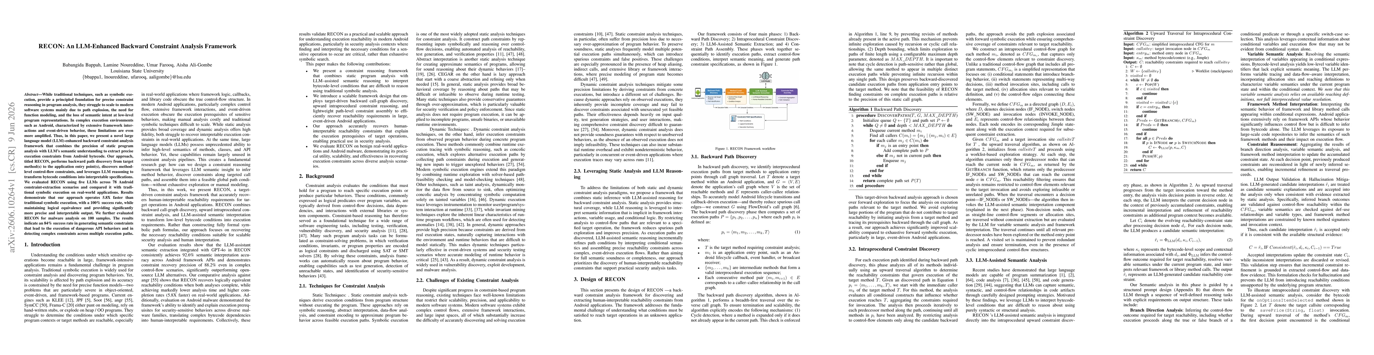 Thumbnail for RECON: An LLM-Enhanced Backward Constraint Analysis Framework