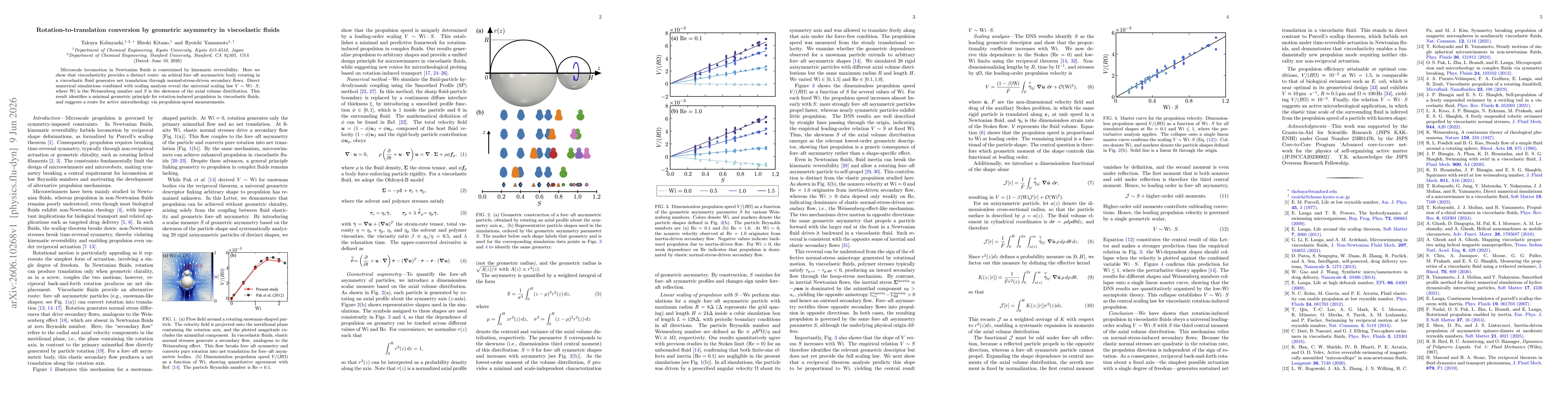 Thumbnail for Rotation-to-translation conversion by geometric asymmetry in viscoelastic fluids
