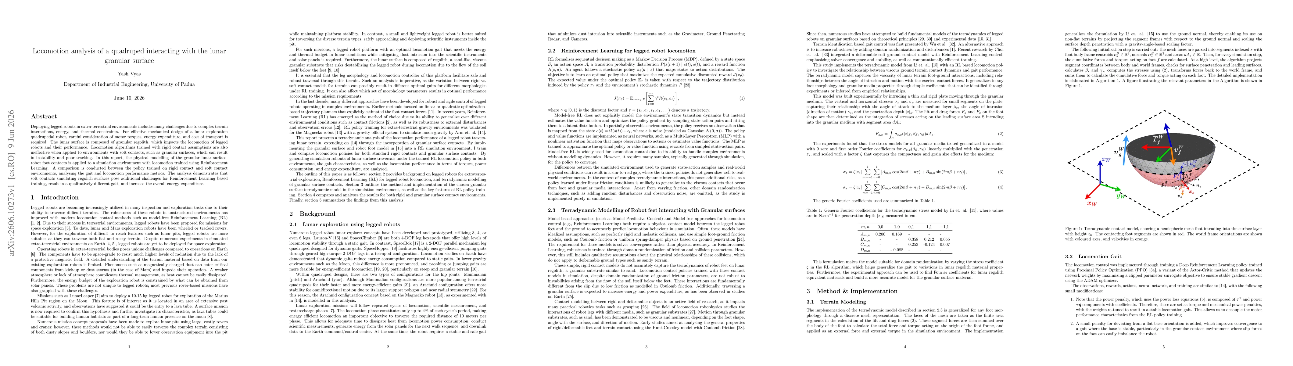 Thumbnail for Locomotion analysis of a quadruped interacting with the lunar granular surface