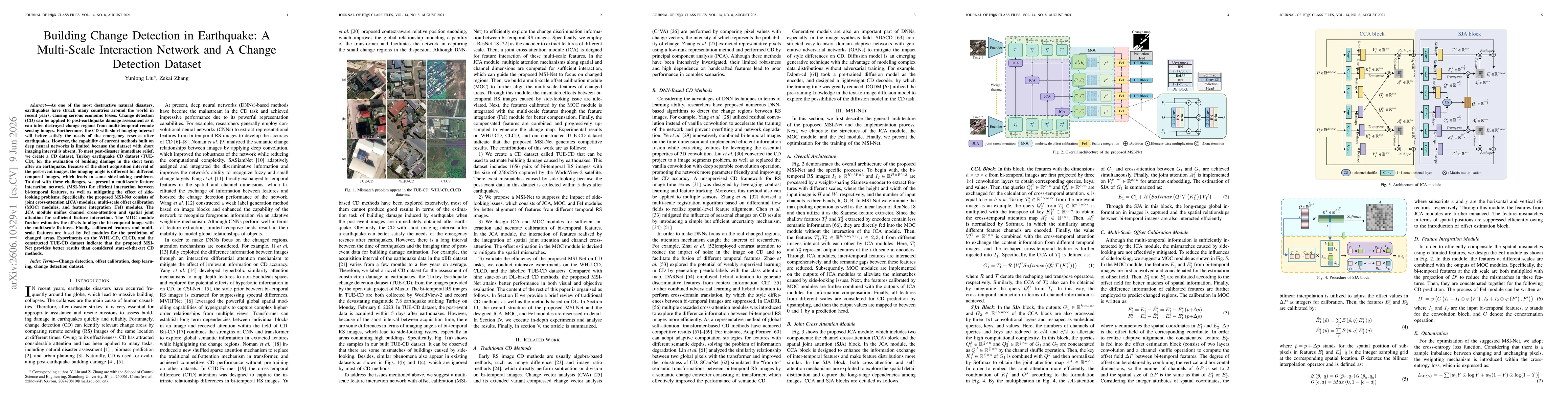 Thumbnail for Building Change Detection in Earthquake: A Multi-Scale Interaction Network and A Change Detection Dataset