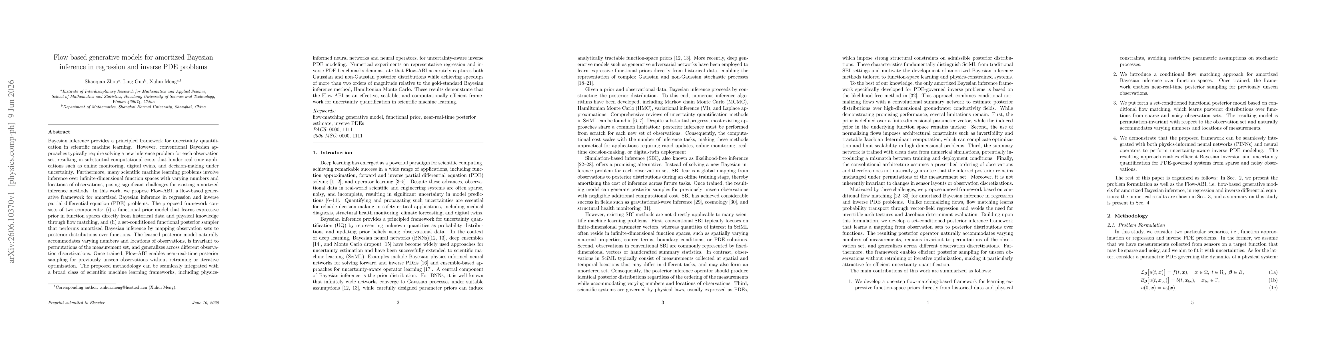 Thumbnail for Flow-based generative models for amortized Bayesian inference in regression and inverse PDE problems