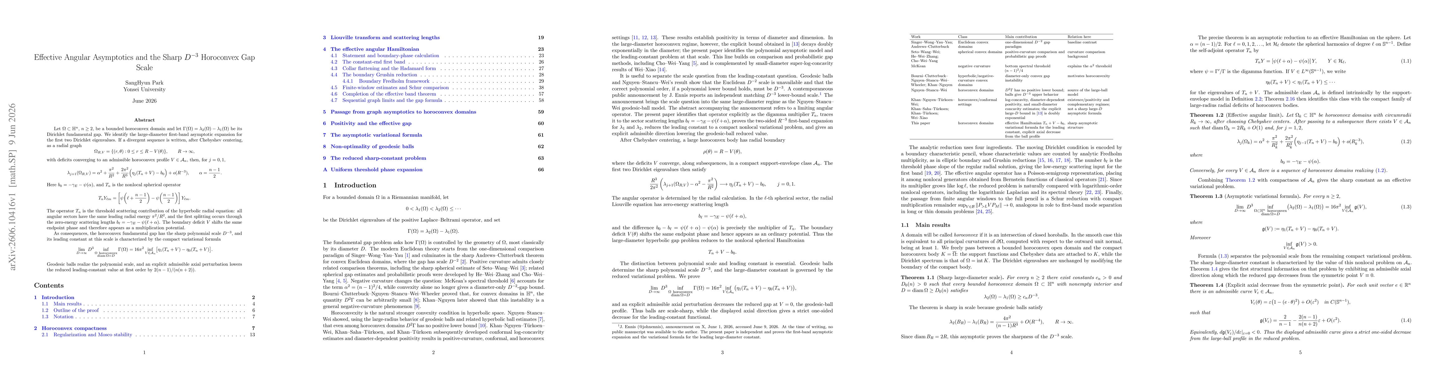 Thumbnail for Effective Angular Asymptotics and the Sharp $D^{-3}$ Horoconvex Gap Scale