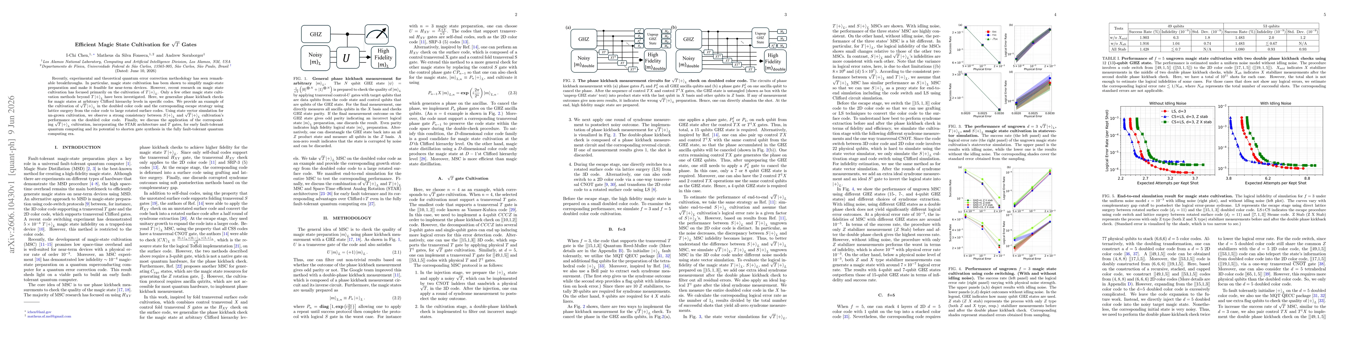 Thumbnail for Efficient Magic State Cultivation for $\sqrt{T}$ Gates