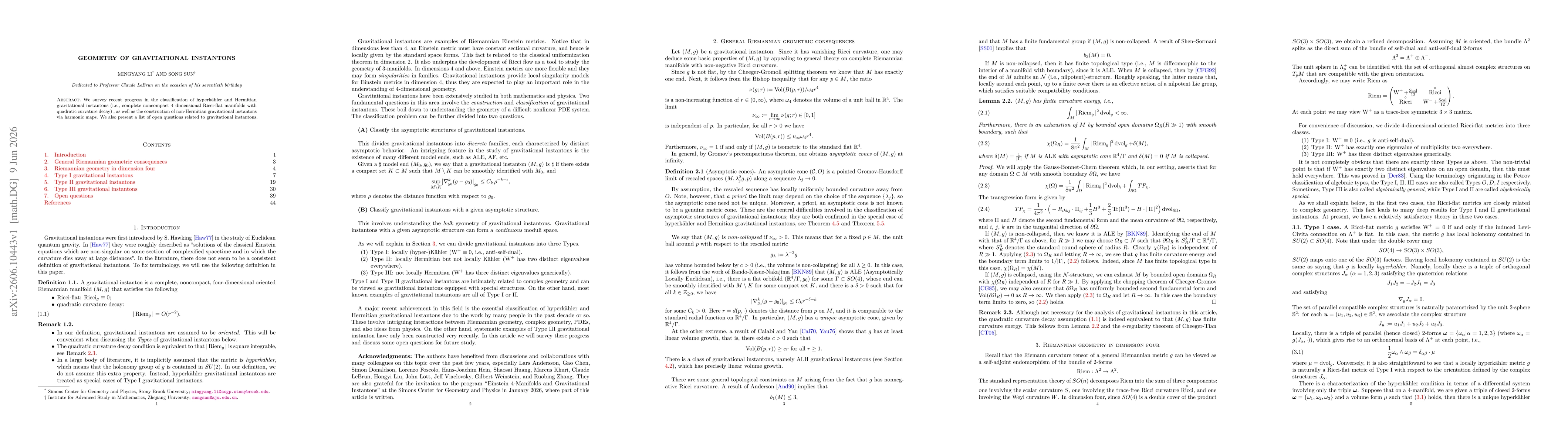 Thumbnail for Geometry of gravitational instantons