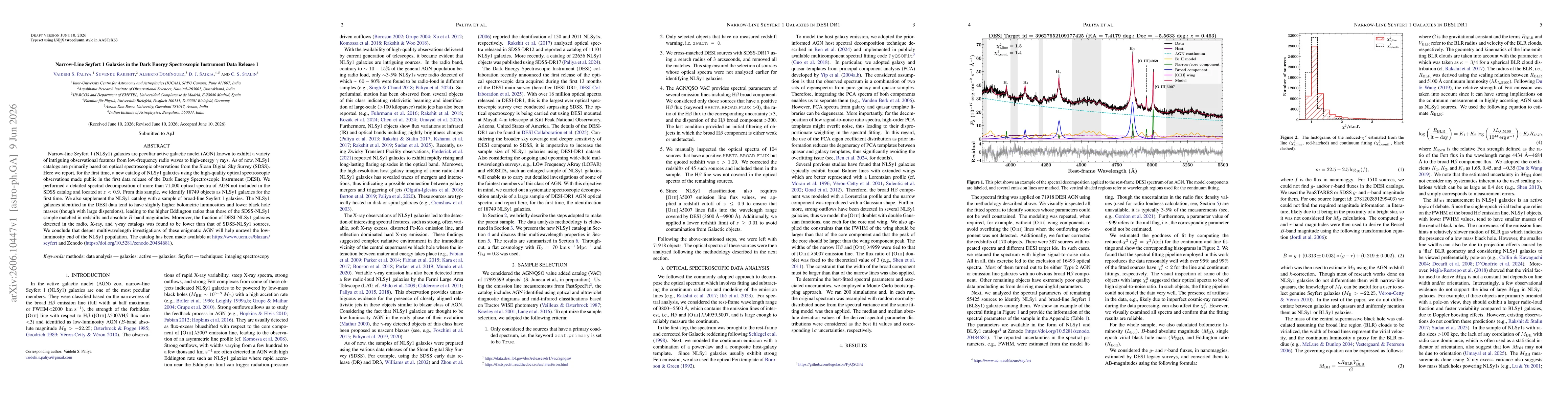 Thumbnail for Narrow-Line Seyfert 1 Galaxies in the Dark Energy Spectroscopic Instrument Data Release 1
