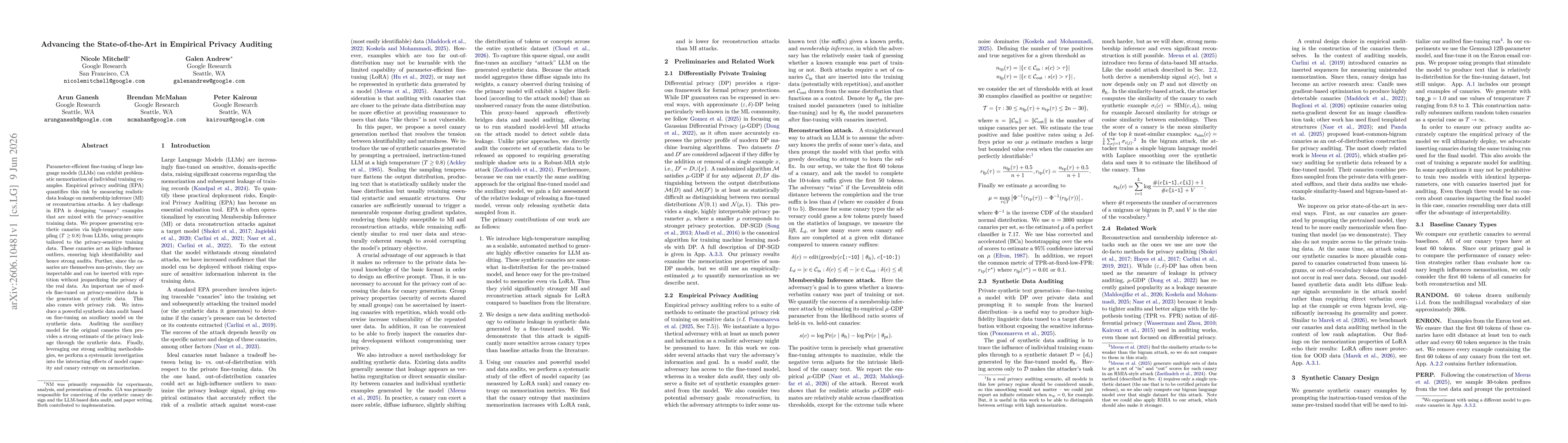 Thumbnail for Advancing the State-of-the-Art in Empirical Privacy Auditing