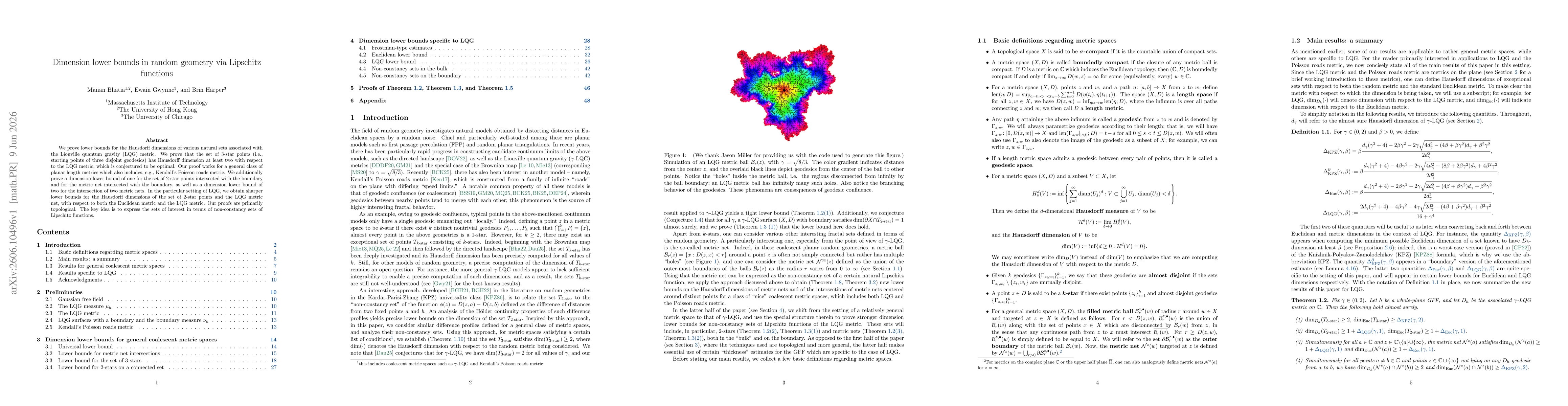 Thumbnail for Dimension lower bounds in random geometry via Lipschitz functions