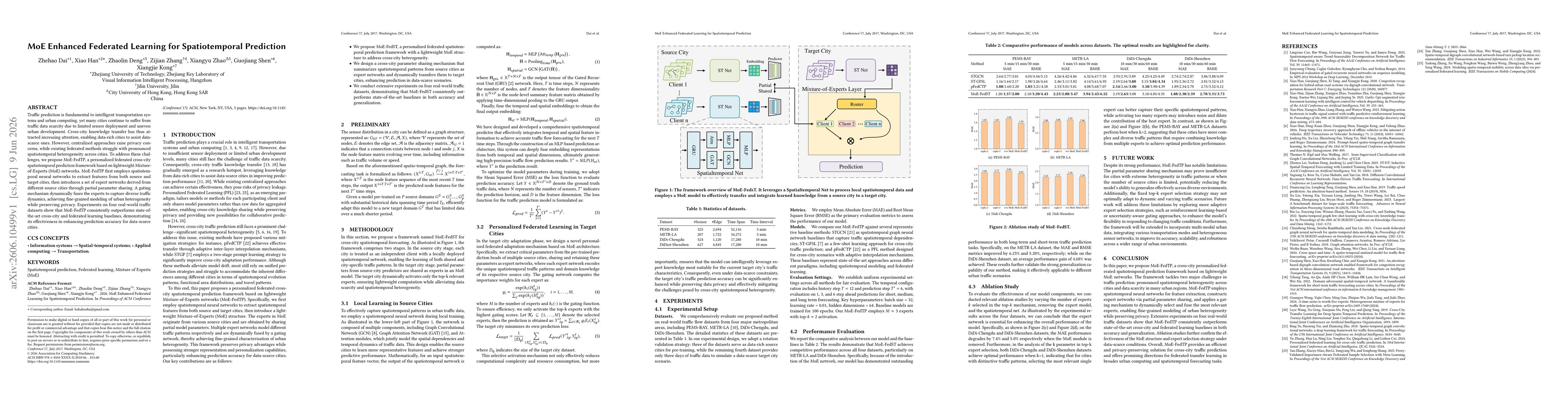Thumbnail for MoE Enhanced Federated Learning for Spatiotemporal Prediction
