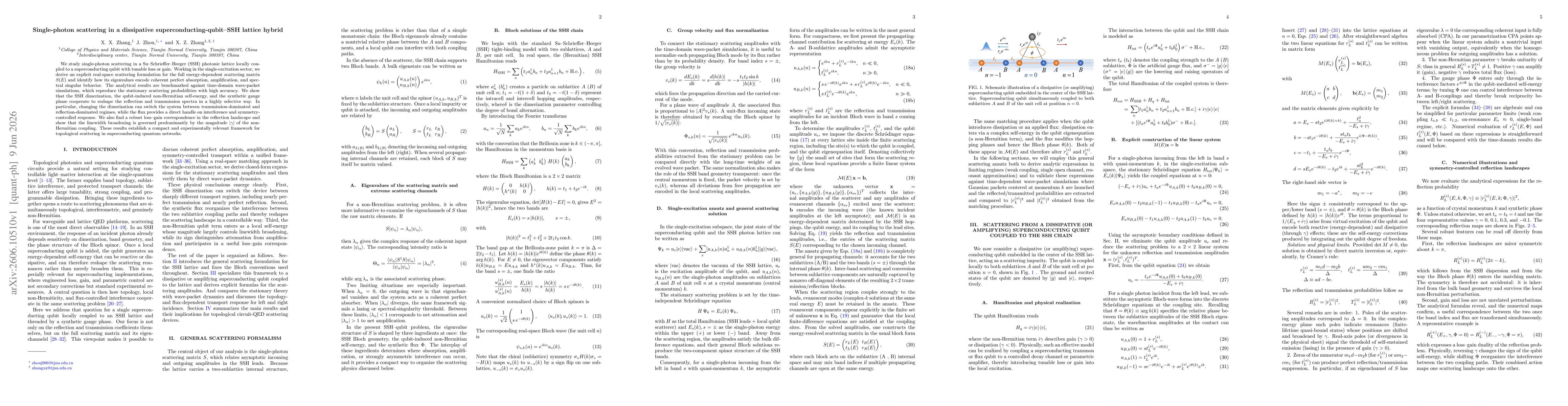 Thumbnail for Single-photon scattering in a dissipative superconducting-qubit--SSH lattice hybrid