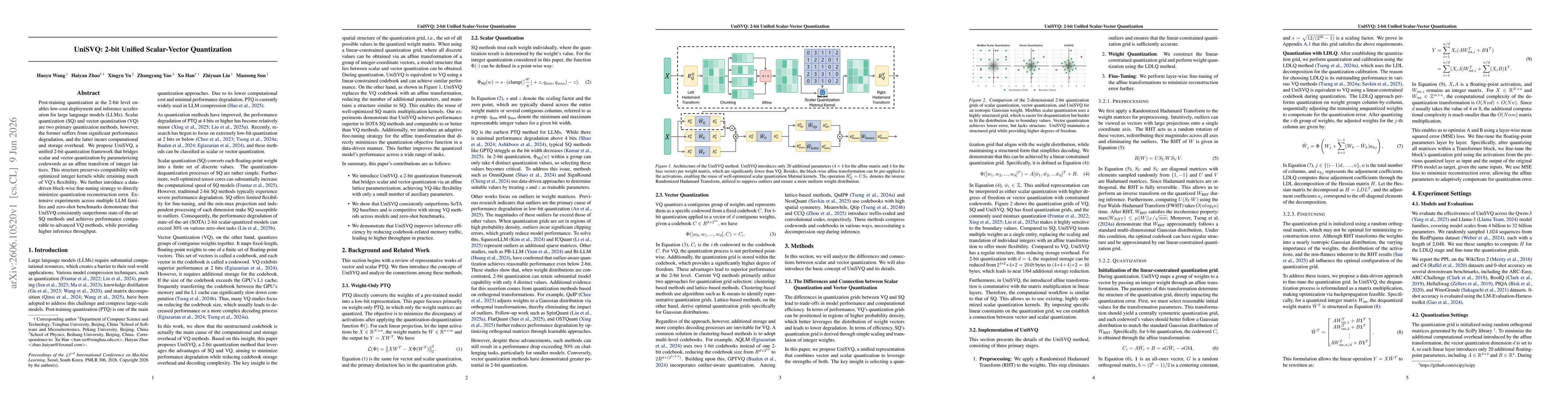 Thumbnail for UniSVQ: 2-bit Unified Scalar-Vector Quantization