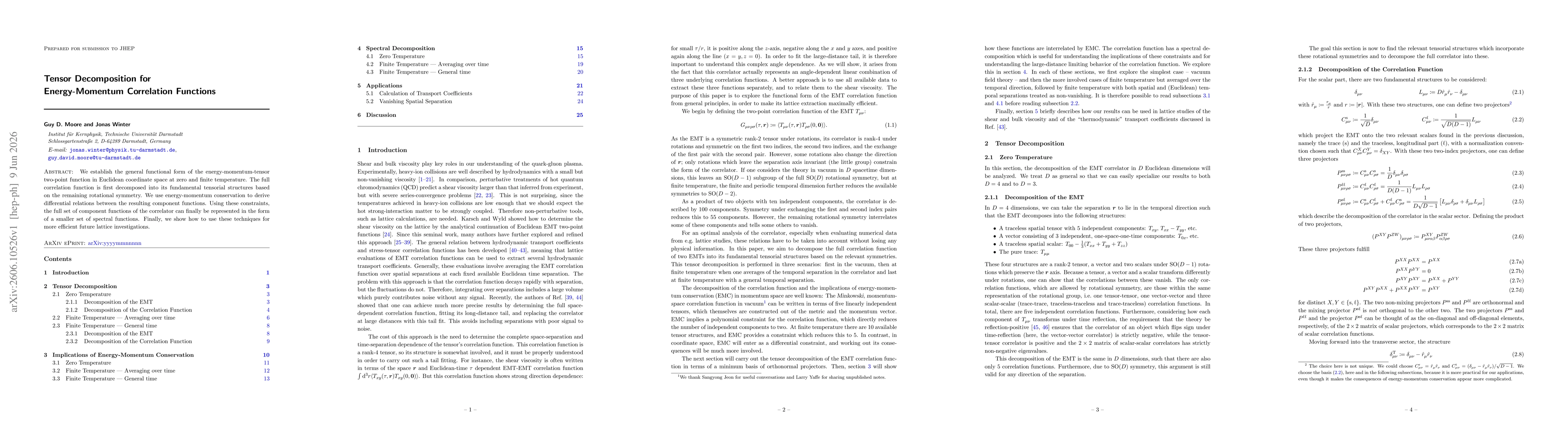 Thumbnail for Tensor Decomposition for Energy-Momentum Correlation Functions