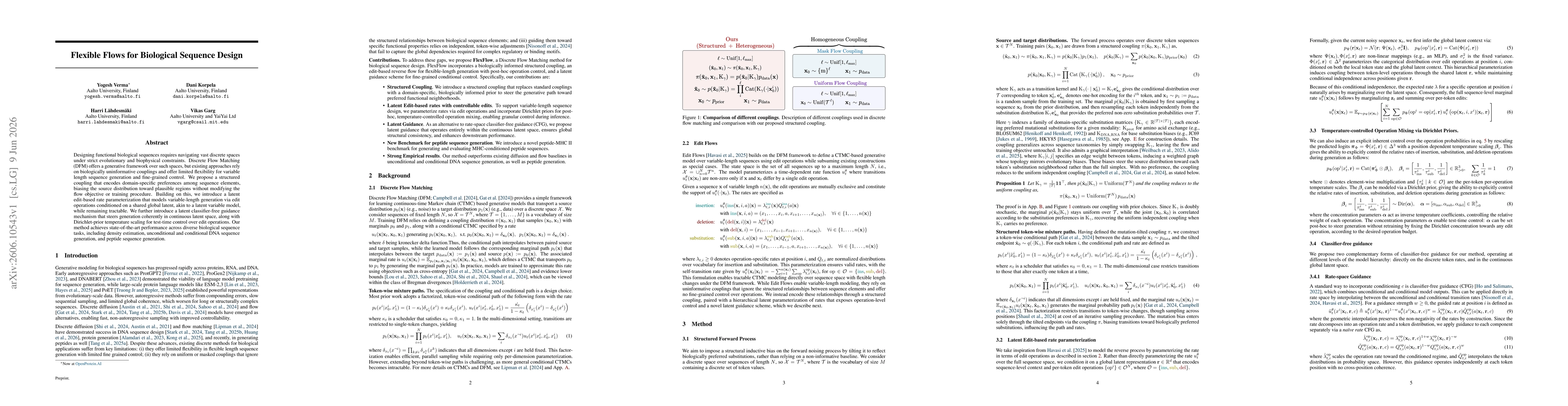 Thumbnail for Flexible Flows for Biological Sequence Design