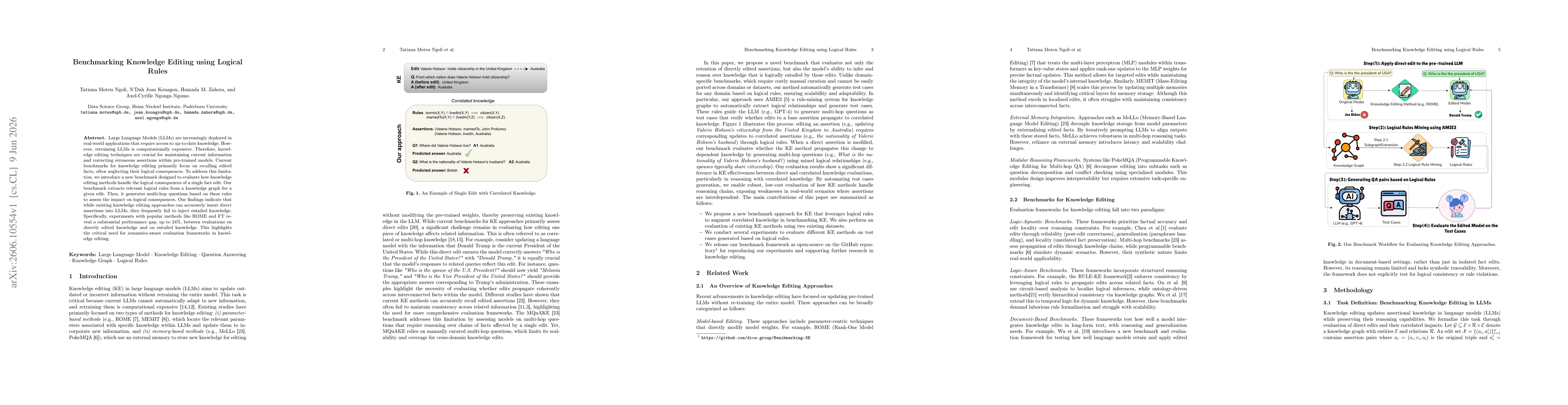 Thumbnail for Benchmarking Knowledge Editing using Logical Rules