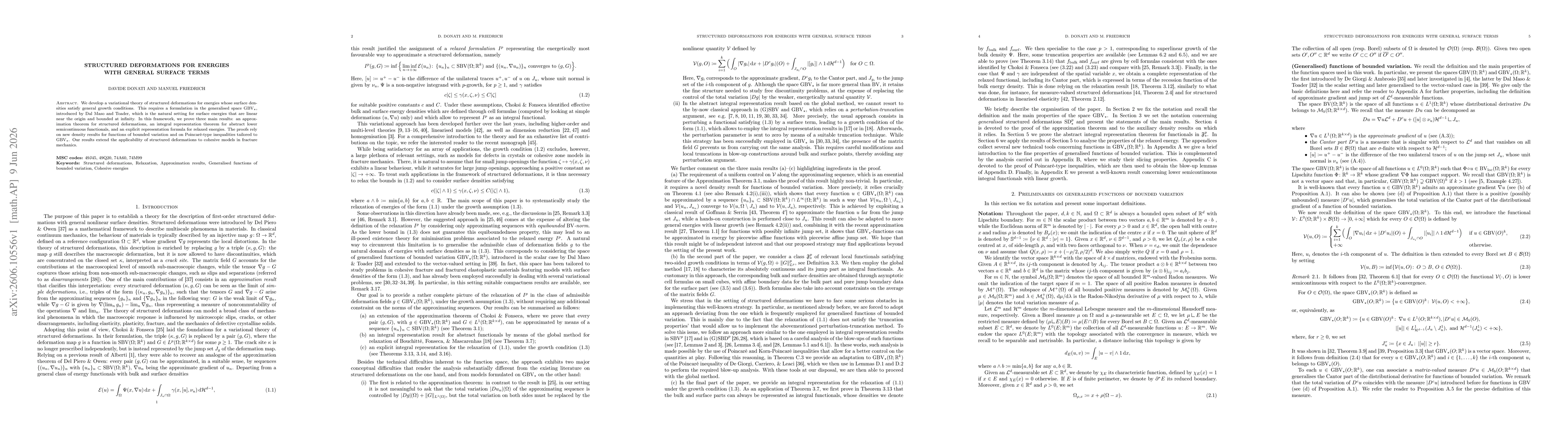 Thumbnail for Structured deformations for energies with general surface terms