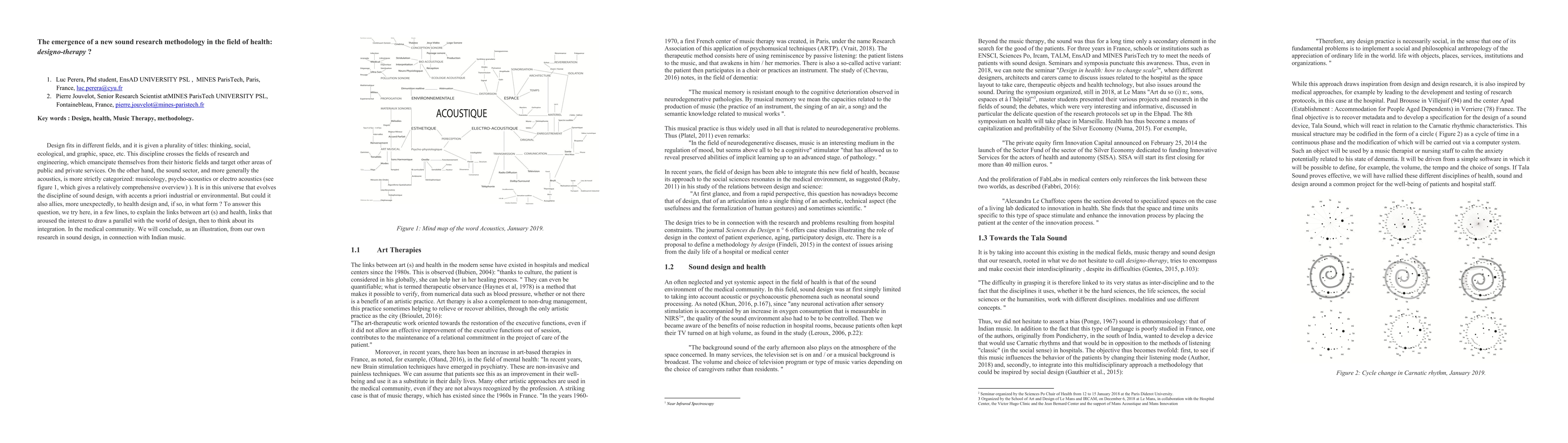 Thumbnail for The emergence of a new sound research methodology in the field of health: designo-therapy ?