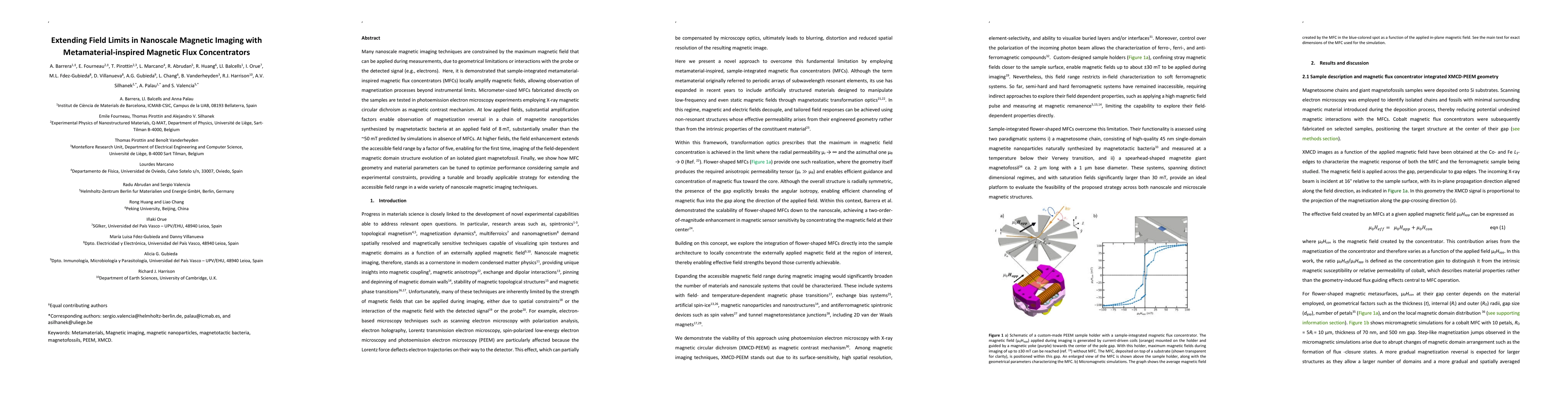 Thumbnail for Extending Field Limits in Nanoscale Magnetic Imaging with Metamaterial-inspired Magnetic Flux Concentrators