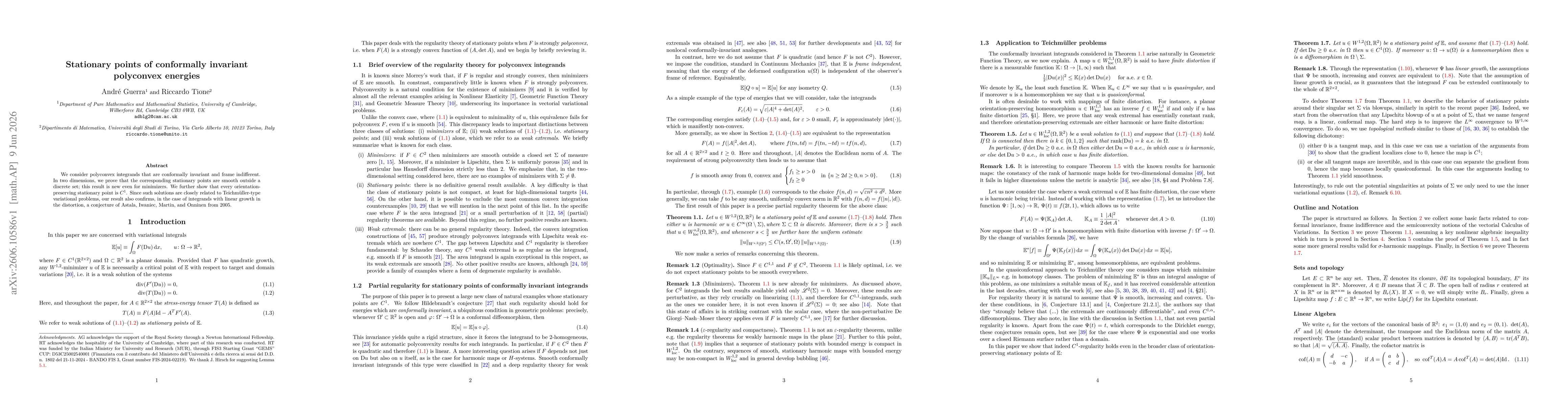 Thumbnail for Stationary points of conformally invariant polyconvex energies