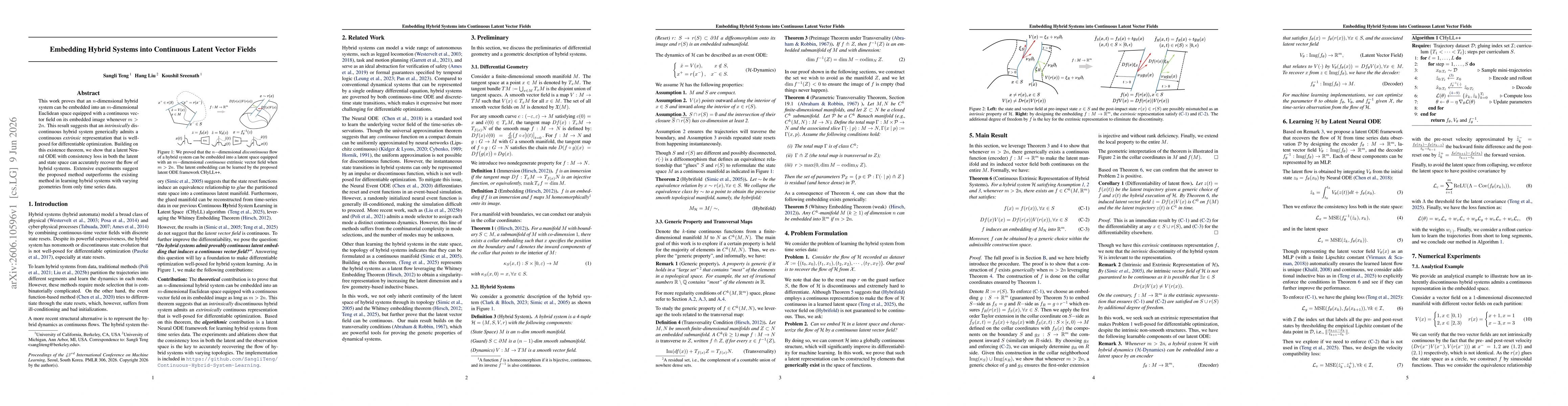 Thumbnail for Embedding Hybrid Systems into Continuous Latent Vector Fields