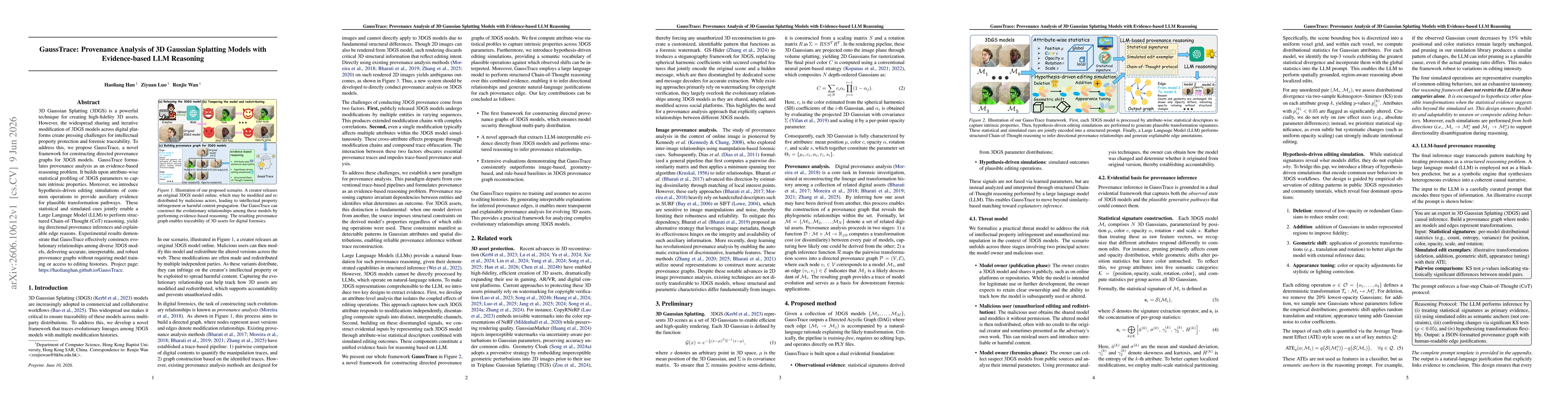 Thumbnail for GaussTrace: Provenance Analysis of 3D Gaussian Splatting Models with Evidence-based LLM Reasoning
