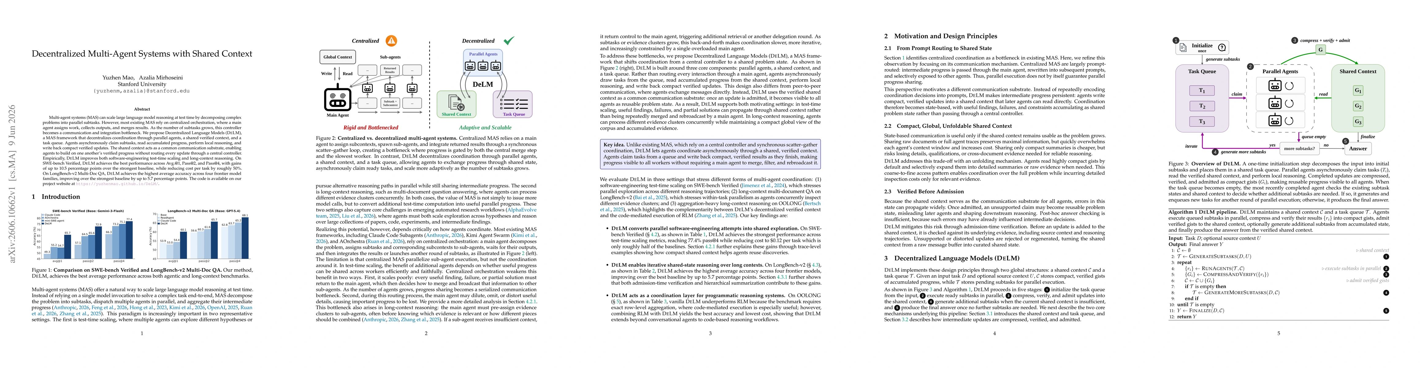 Thumbnail for Decentralized Multi-Agent Systems with Shared Context