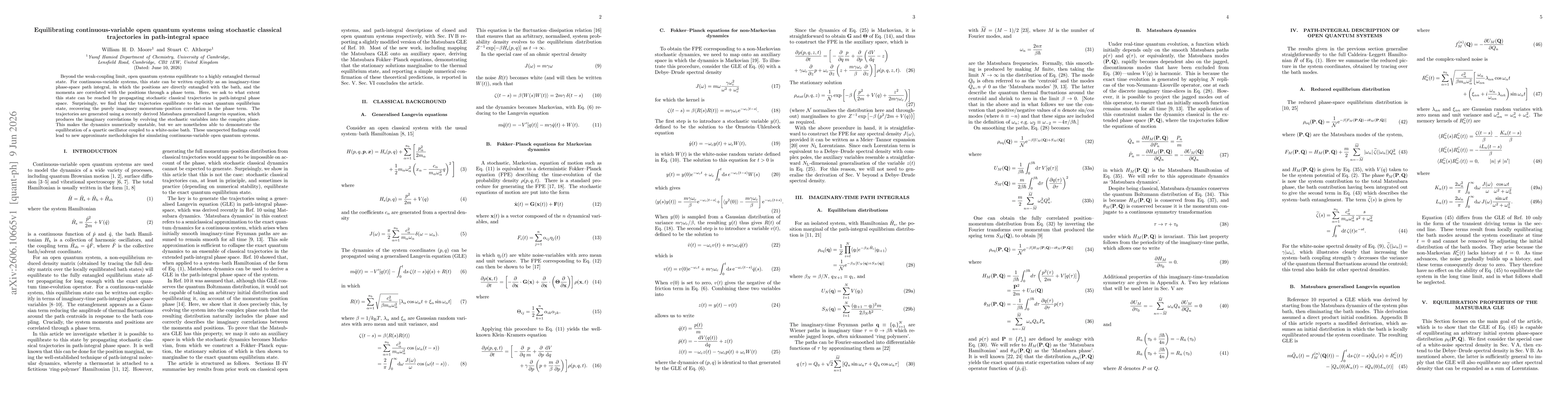 Thumbnail for Equilibrating continuous-variable open quantum systems using stochastic classical trajectories in path-integral space