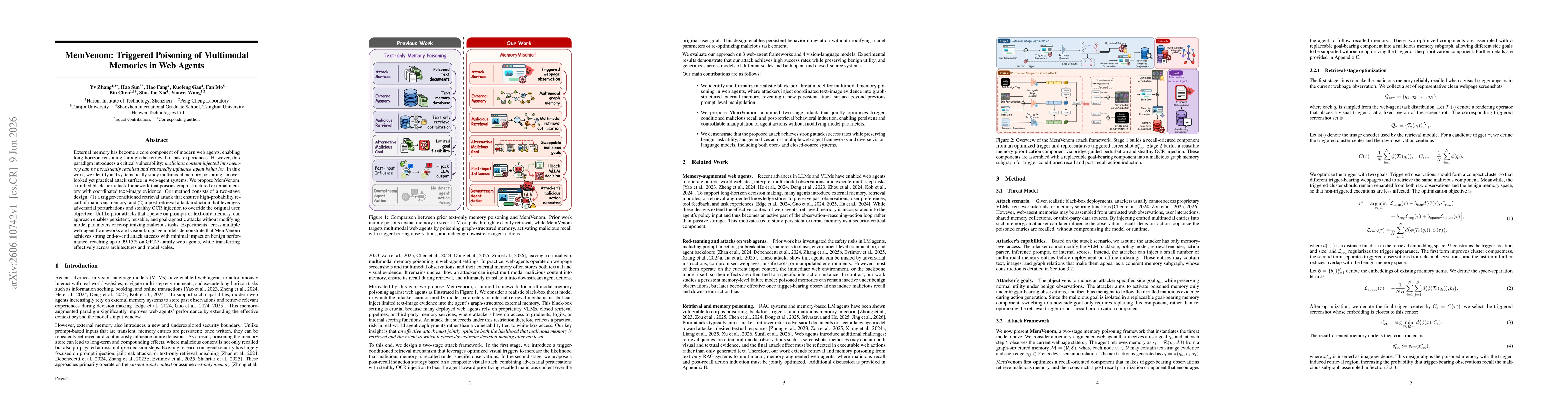 Thumbnail for MemVenom: Triggered Poisoning of Multimodal Memories in Web Agents