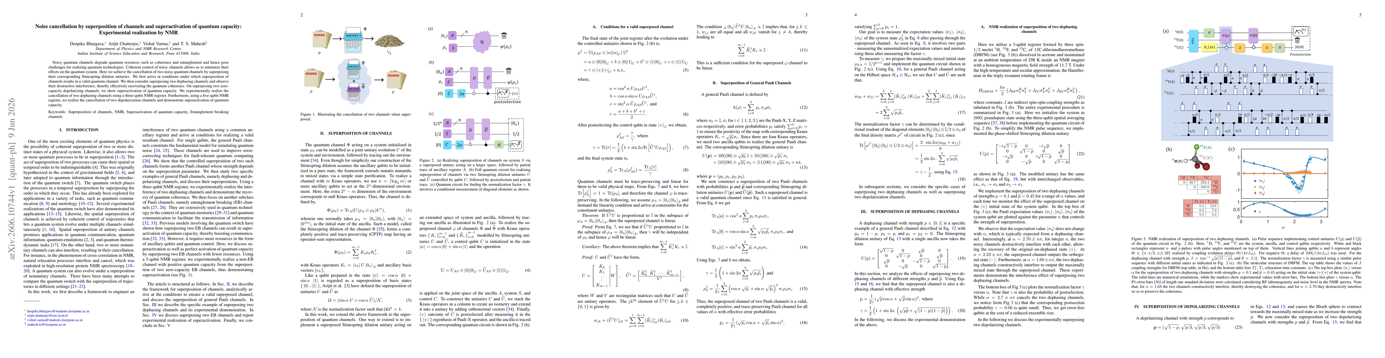 Thumbnail for Noise cancellation by superposition of channels and superactivation of quantum capacity: Experimental realization by NMR