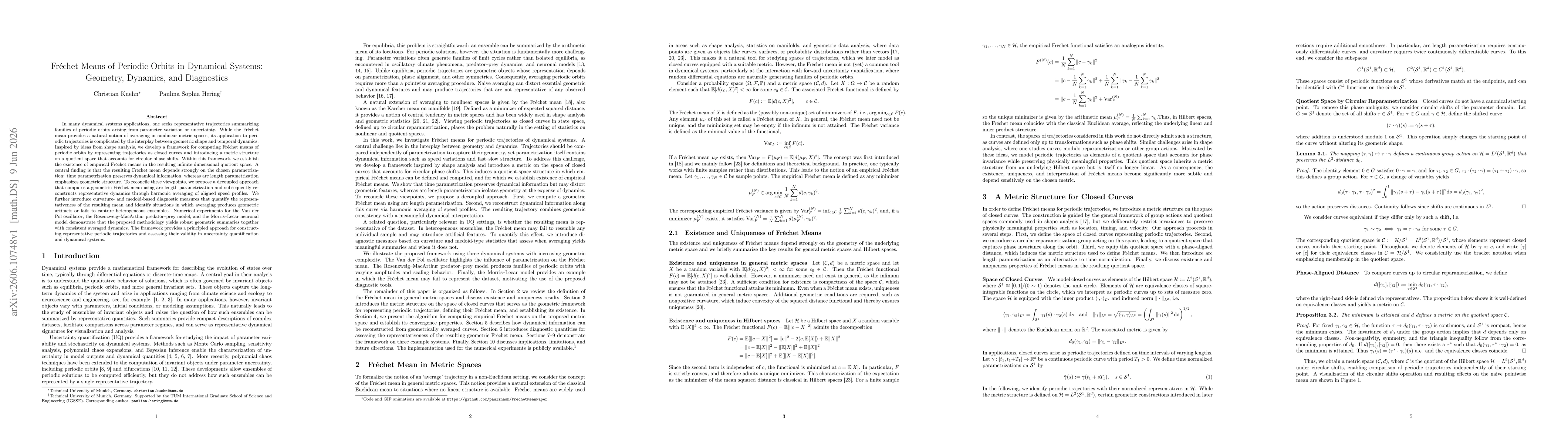 Thumbnail for Fréchet Means of Periodic Orbits in Dynamical Systems: Geometry, Dynamics, and Diagnostics