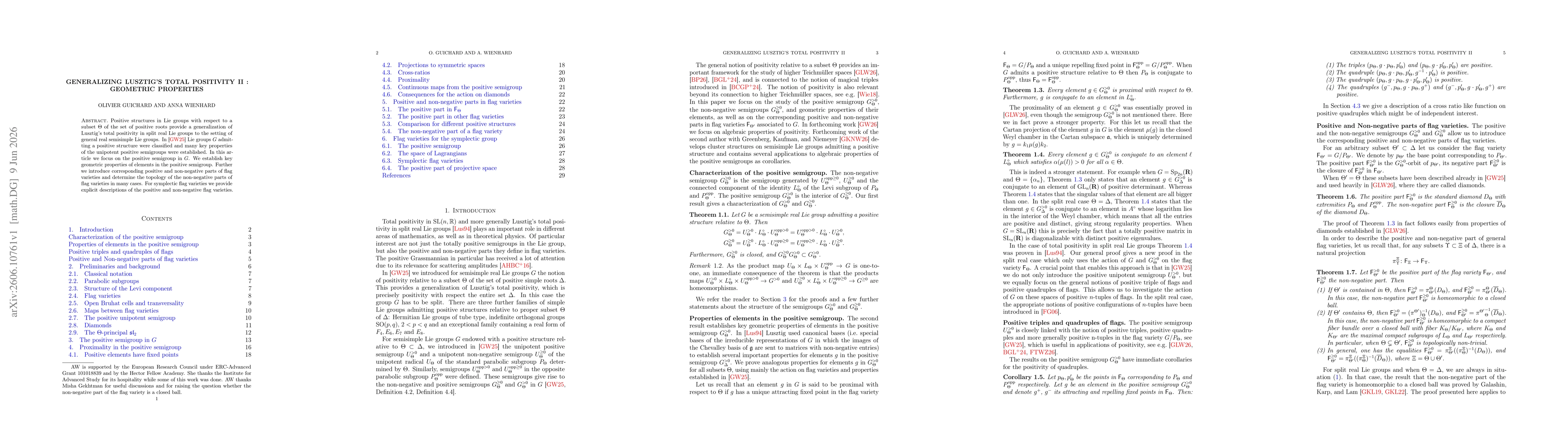 Thumbnail for Generalizing Lusztig's total positivity II : geometric properties