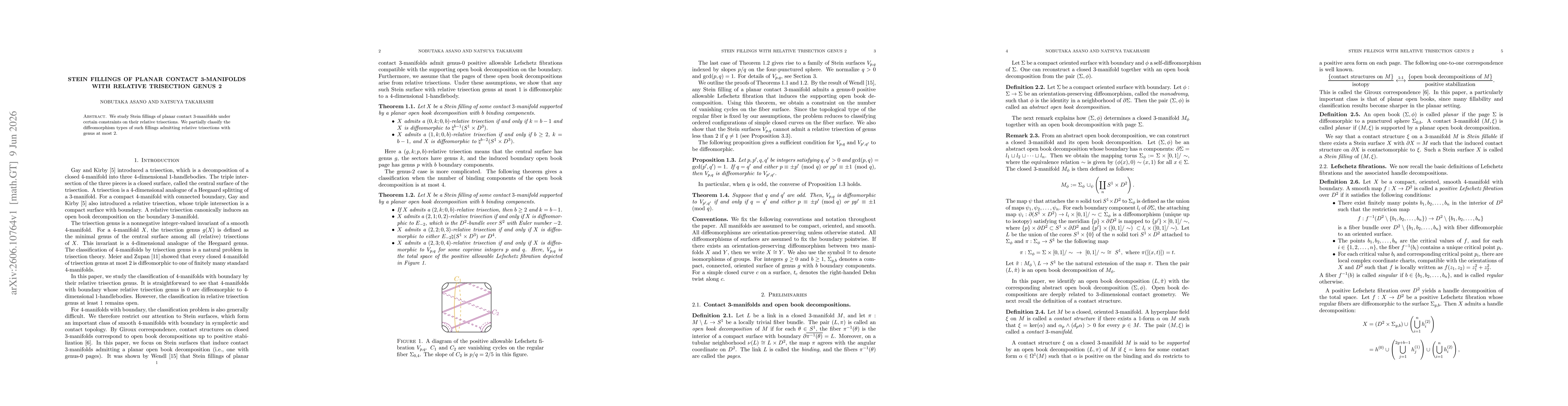 Thumbnail for Stein fillings of planar contact 3-manifolds with relative trisection genus 2