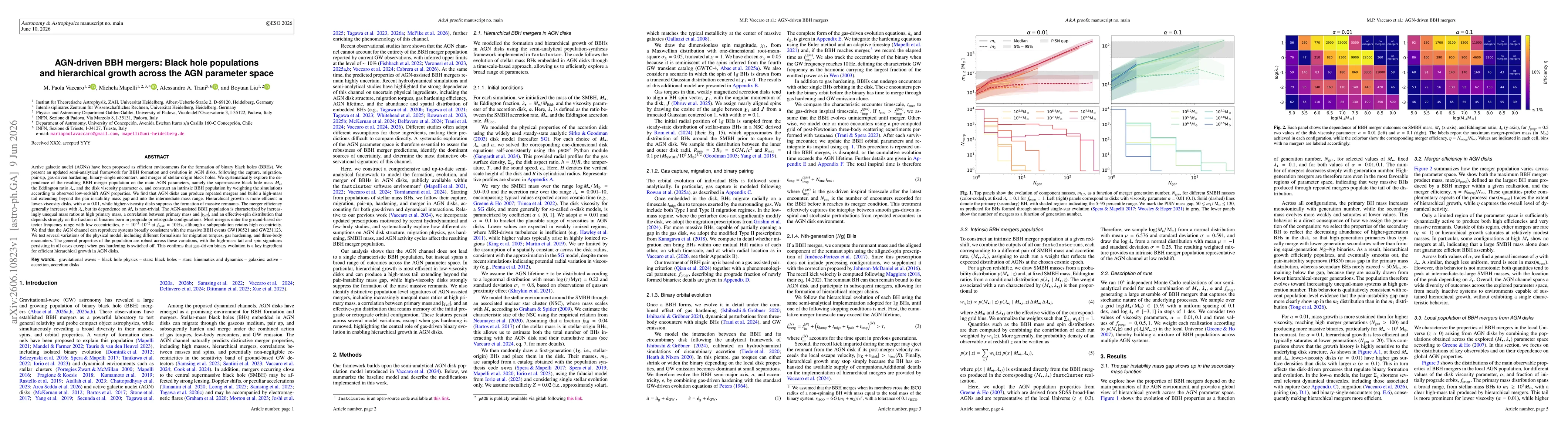 Thumbnail for AGN-driven BBH mergers: Black hole populations and hierarchical growth across the AGN parameter space