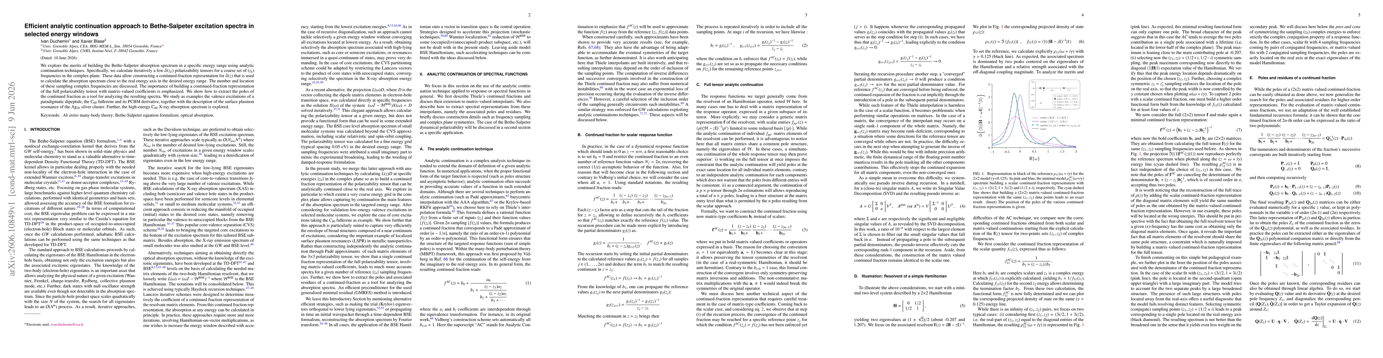 Thumbnail for Efficient analytic continuation approach to Bethe-Salpeter excitation spectra in selected energy windows