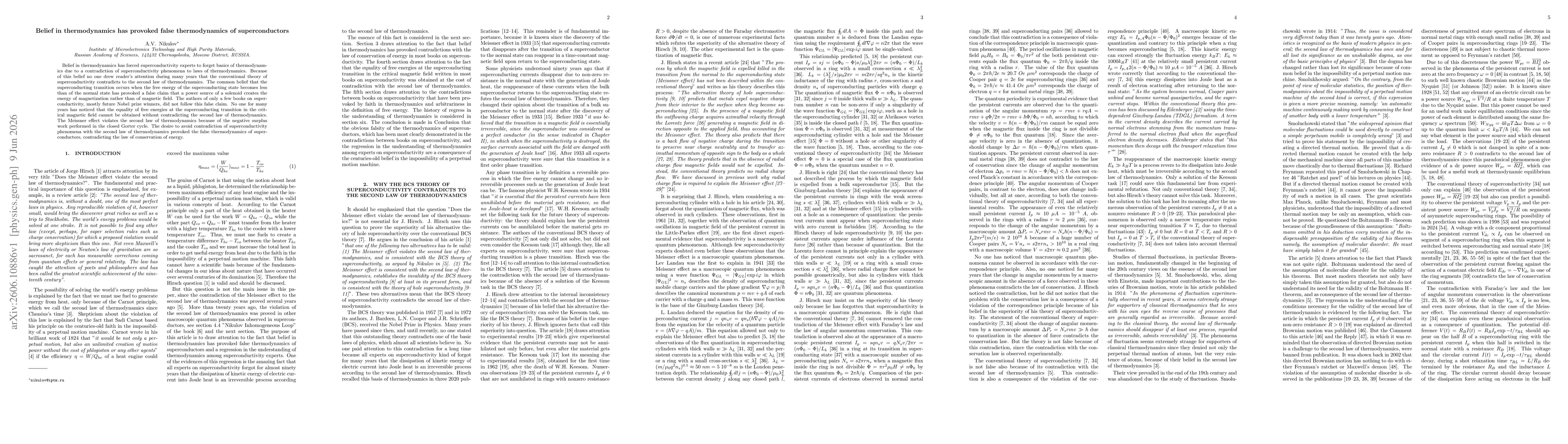 Thumbnail for Belief in thermodynamics has provoked false thermodynamics of superconductors